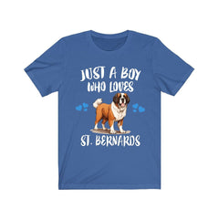 Just A Boy Who Loves St Bernards Dogs Shirt - St Bernard print design