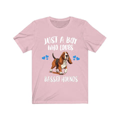 Just A Boy Who Loves Basset Hounds Shirt - Basset Hound print design