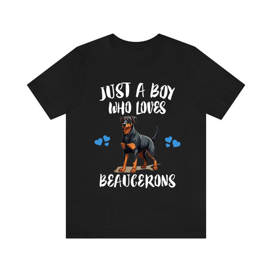 Just A Boy Who Loves Beaucerons Shirt - Beauceron print design