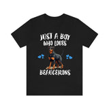 Just A Boy Who Loves Beaucerons Shirt, Dog Lover Shirt, Beauceron Dog, Animal Toddler Infant Kids Gift T-Shirt Image 2