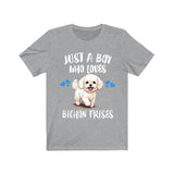 Just A Boy Who Loves Bichon Frise Shirt, Dog Lover Shirt, Bichon Frise Dog, Animal Toddler Infant Kids Gift T-Shirt Image 4