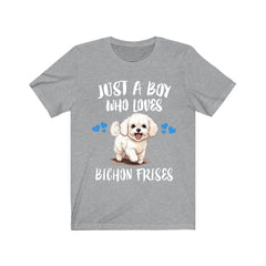 Just A Boy Who Loves Bichon Frise Shirt - Bichon Frise print design