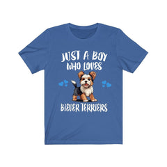 Just A Boy Who Loves Biewer Terriers Shirt - Biewer Terrier print design