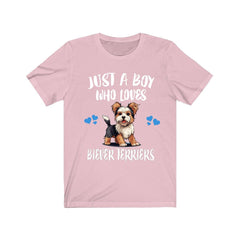 Just A Boy Who Loves Biewer Terriers Shirt - Biewer Terrier print design