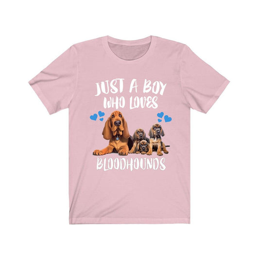 Just A Boy Who Loves Bloodhounds Shirt - Bloodhound print design