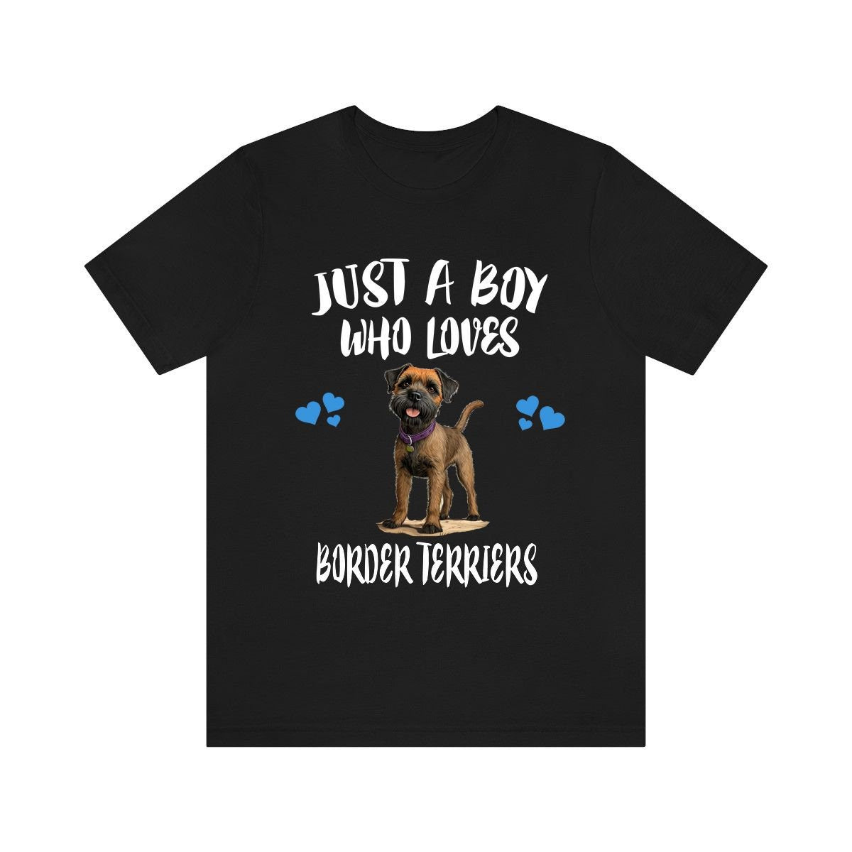 Just A Boy Who Loves Border Terriers Shirt, Dog Lover Shirt, Border Terrier Dog, Animal Toddler Infant Kids Gift T-Shirt Image 2