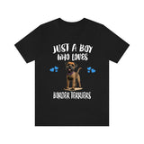 Just A Boy Who Loves Border Terriers Shirt, Dog Lover Shirt, Border Terrier Dog, Animal Toddler Infant Kids Gift T-Shirt Image 2
