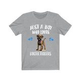 Just A Boy Who Loves Border Terriers Shirt, Dog Lover Shirt, Border Terrier Dog, Animal Toddler Infant Kids Gift T-Shirt Image 1