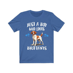 Just A Boy Who Loves Brittany Spaniels Shirt - Brittany Spaniel print design