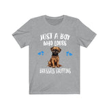Just A Boy Who Loves Brussels Griffons Shirt, Dog Lover Shirt, Brussels Griffon Dog, Animal Toddler Infant Kids Gift T-Shirt Image 1