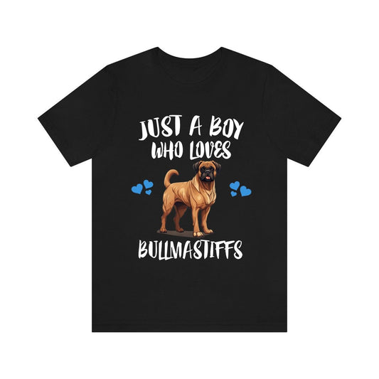Just A Boy Who Loves Bullmastiffs Shirt - Bullmastiff print design