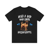 Just A Boy Who Loves Bullmastiffs Shirt, Dog Lover Shirt, Bullmastiff Dog, Animal Toddler Infant Kids Gift T-Shirt Image 2