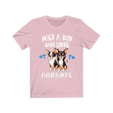 Just A Boy Who Loves Chihuahuas Shirt, Dog Lover Shirt, Chihuahua Dog, Animal Toddler Infant Kids Gift T-Shirt Image 3