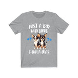 Just A Boy Who Loves Chihuahuas Shirt, Dog Lover Shirt, Chihuahua Dog, Animal Toddler Infant Kids Gift T-Shirt Image 4