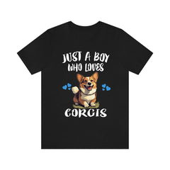 Just A Boy Who Loves Corgis Dogs Shirt - corgi print design