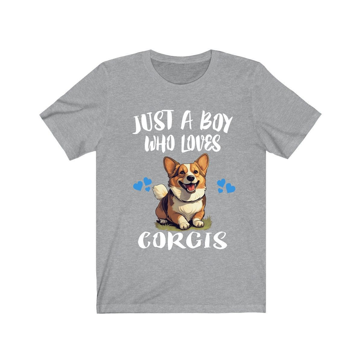 Just A Boy Who Loves Corgis Shirt, Dog Lover Shirt, Corgi Dog, Animal Toddler Infant Kids Gift T-Shirt Image 1