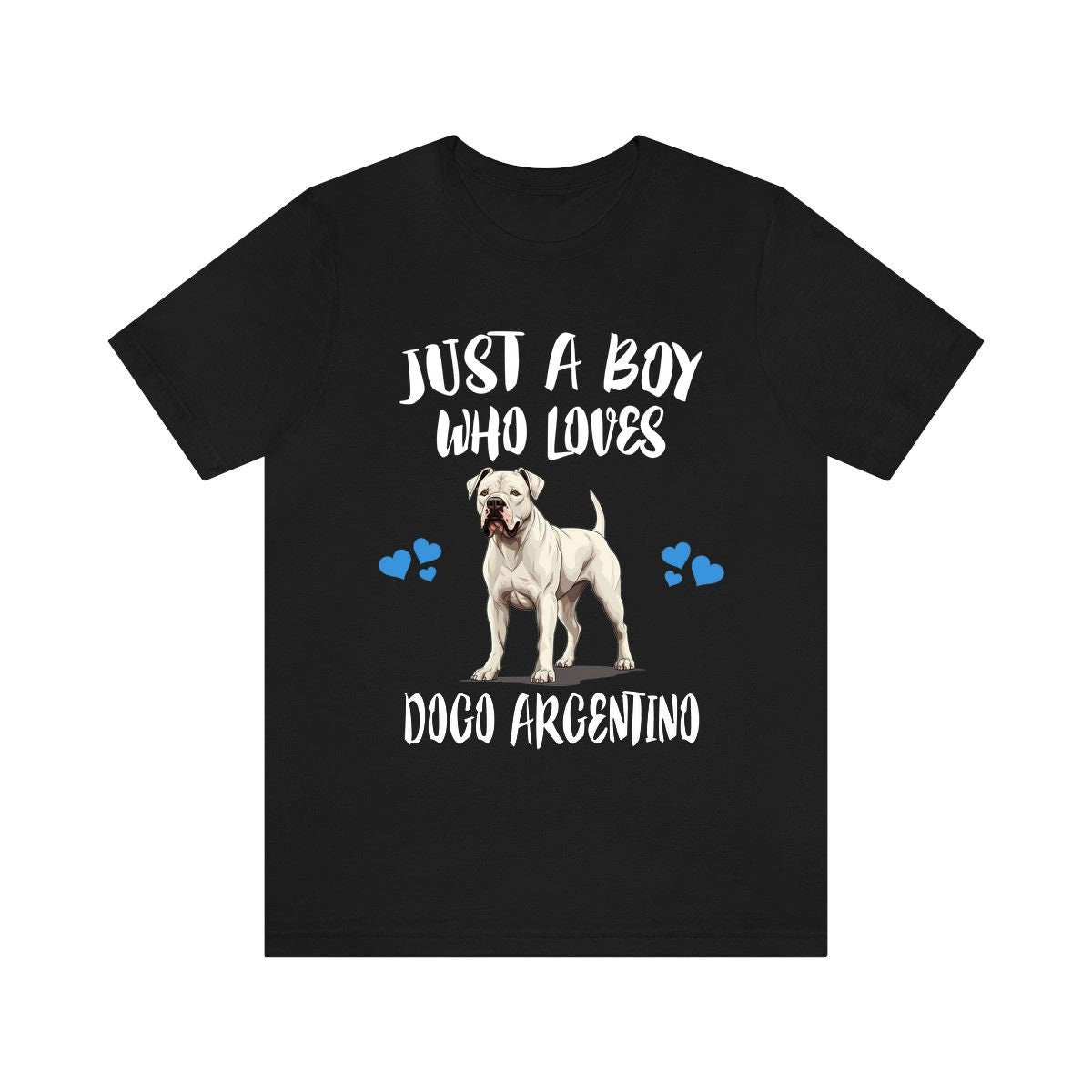 Just A Boy Who Loves Dogo Argentino Dogs Shirt, Dog Lover Shirt, Dogo Argentino Dog, Animal Toddler Infant Kids Gift T-Shirt Image 1