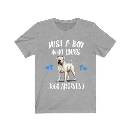 Just A Boy Who Loves Dogo Argentino Dogs Shirt - Dogo Argentino print design
