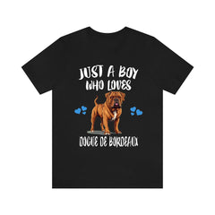 Just A Boy Who Loves Dogue De Bordeaux Shirt - Dogue De Bordeaux print design