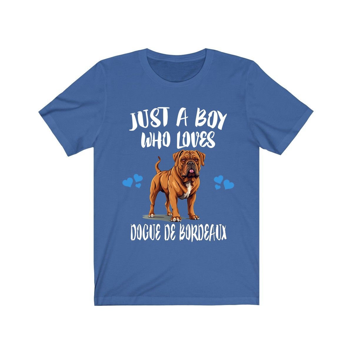 Just A Boy Who Loves Dogue de Bordeaux Shirt, Dog Lover Shirt, Dogue de Bordeaux Dog, Animal Toddler Infant Kids Gift T-Shirt Image 2