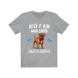Just A Boy Who Loves Dogue de Bordeaux Shirt, Dog Lover Shirt, Dogue de Bordeaux Dog, Animal Toddler Infant Kids Gift T-Shirt Image 4