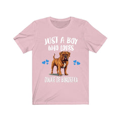 Just A Boy Who Loves Dogue De Bordeaux Shirt - Dogue De Bordeaux print design