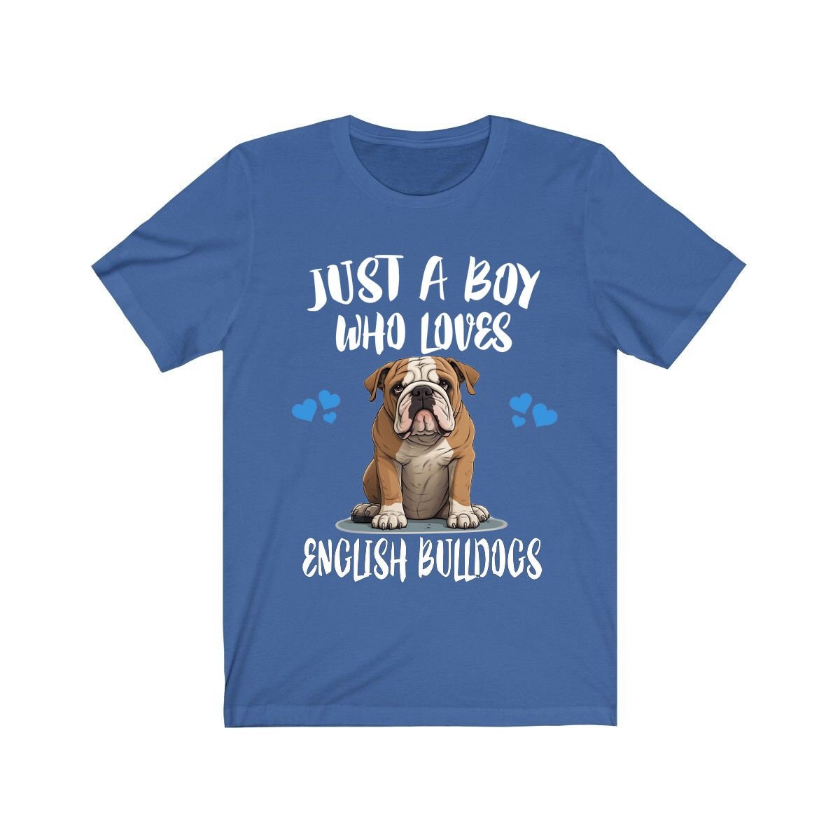Just A Boy Who Loves English Bulldogs Shirt, Dog Lover Shirt, English Bulldog Dog, Animal Toddler Infant Kids Gift T-Shirt Image 2