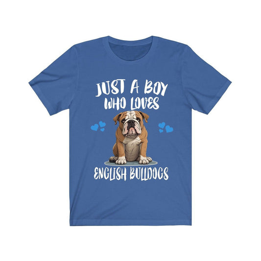 Just A Boy Who Loves English Bulldogs Shirt - English Bulldog print design