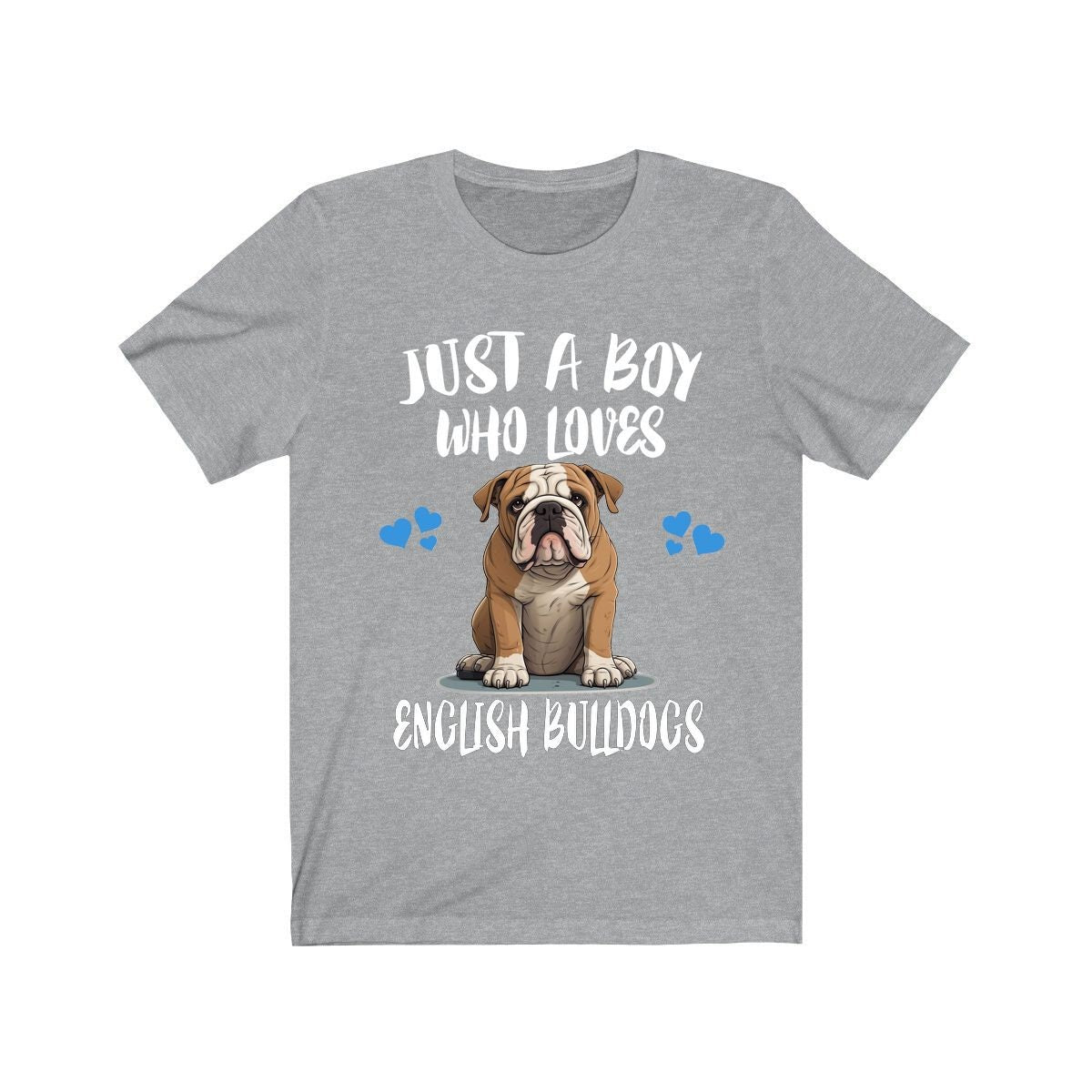 Just A Boy Who Loves English Bulldogs Shirt, Dog Lover Shirt, English Bulldog Dog, Animal Toddler Infant Kids Gift T-Shirt Image 3