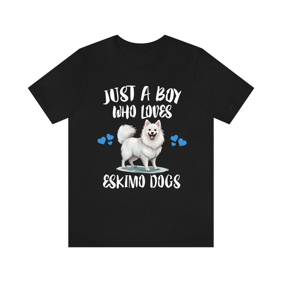 Just A Boy Who Loves Eskimo Dogs Shirt, Dog Lover Shirt, Eskimo Dog, Animal Toddler Infant Kids Gift T-Shirt Image 1