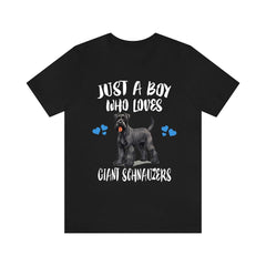 Just A Boy Who Loves Giant Schnauzers Dogs Shirt - Giant Schnauzer print design