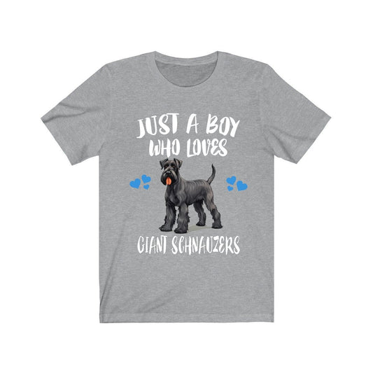 Just A Boy Who Loves Giant Schnauzers Dogs Shirt - Giant Schnauzer print design