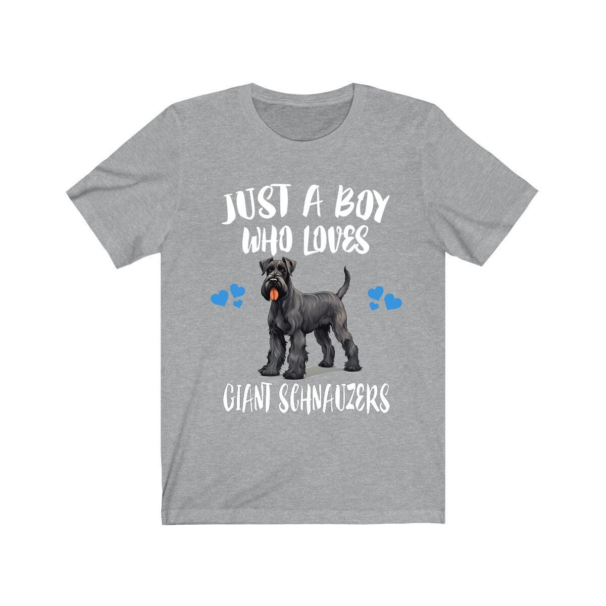 Just A Boy Who Loves Giant Schnauzers Dogs Shirt, Dog Lover Shirt, Giant Schnauzer Dog, Animal Toddler Infant Kids Gift T-Shirt Image 1