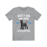 Just A Boy Who Loves Giant Schnauzers Dogs Shirt, Dog Lover Shirt, Giant Schnauzer Dog, Animal Toddler Infant Kids Gift T-Shirt Image 1