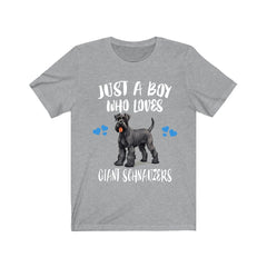 Just A Boy Who Loves Giant Schnauzers Dogs Shirt - Giant Schnauzer print design