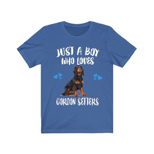 Just A Boy Who Loves Gordon Setters Shirt - Gordon Setter print design