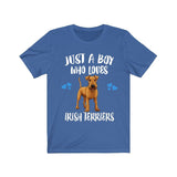 Just A Boy Who Loves Irish Terriers Dogs Shirt, Dog Lover Shirt, Irish Terrier Dog, Animal Toddler Infant Kids Gift T-Shirt Image 3