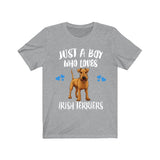 Just A Boy Who Loves Irish Terriers Dogs Shirt, Dog Lover Shirt, Irish Terrier Dog, Animal Toddler Infant Kids Gift T-Shirt Image 1