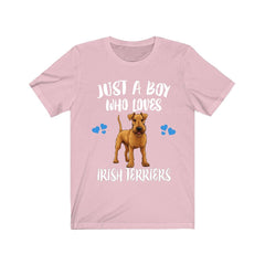 Just A Boy Who Loves Irish Terriers Dogs Shirt - Irish Terrier print design