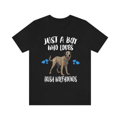 Just A Boy Who Loves Irish Wolfhounds Dogs Shirt - Irish Wolfhound print design