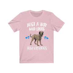 Just A Boy Who Loves Irish Wolfhounds Dogs Shirt - Irish Wolfhound print design