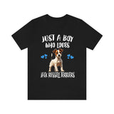 Just A Boy Who Loves Jack Russell Terriers Shirt, Dog Lover Shirt, Jack Russell Terrier Dog, Animal Toddler Infant Kids Gift T-Shirt Image 2