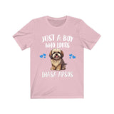 Just A Boy Who Loves Lhasa Apsos Dogs Shirt, Dog Lover Shirt, Lhasa Apso Dog, Animal Toddler Infant Kids Gift T-Shirt Image 4