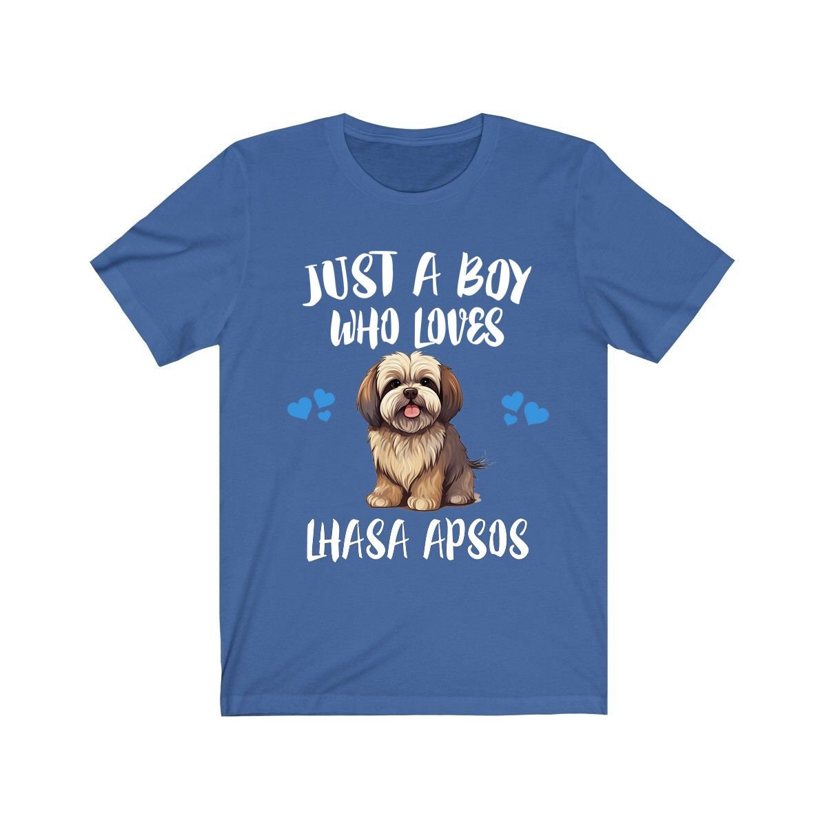 Just A Boy Who Loves Lhasa Apsos Dogs Shirt, Dog Lover Shirt, Lhasa Apso Dog, Animal Toddler Infant Kids Gift T-Shirt Image 2