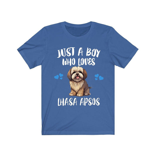 Just A Boy Who Loves Lhasa Apsos Dogs Shirt - Lhasa Apso print design