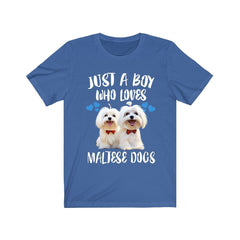 Just A Boy Who Loves Maltese Dogs Shirt - Maltese print design
