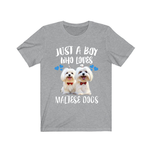 Just A Boy Who Loves Maltese Dogs Shirt - Maltese print design