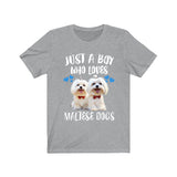Just A Boy Who Loves Maltese Dogs Shirt, Dog Lover Shirt, Maltese Dog, Animal Toddler Infant Kids Gift T-Shirt Image 2