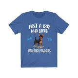 Just A Boy Who Loves Miniature Pinschers Dogs Shirt, Dog Lover Shirt, Miniature Pinscher Dog, Animal Toddler Infant Kids Gift T-Shirt Image 3