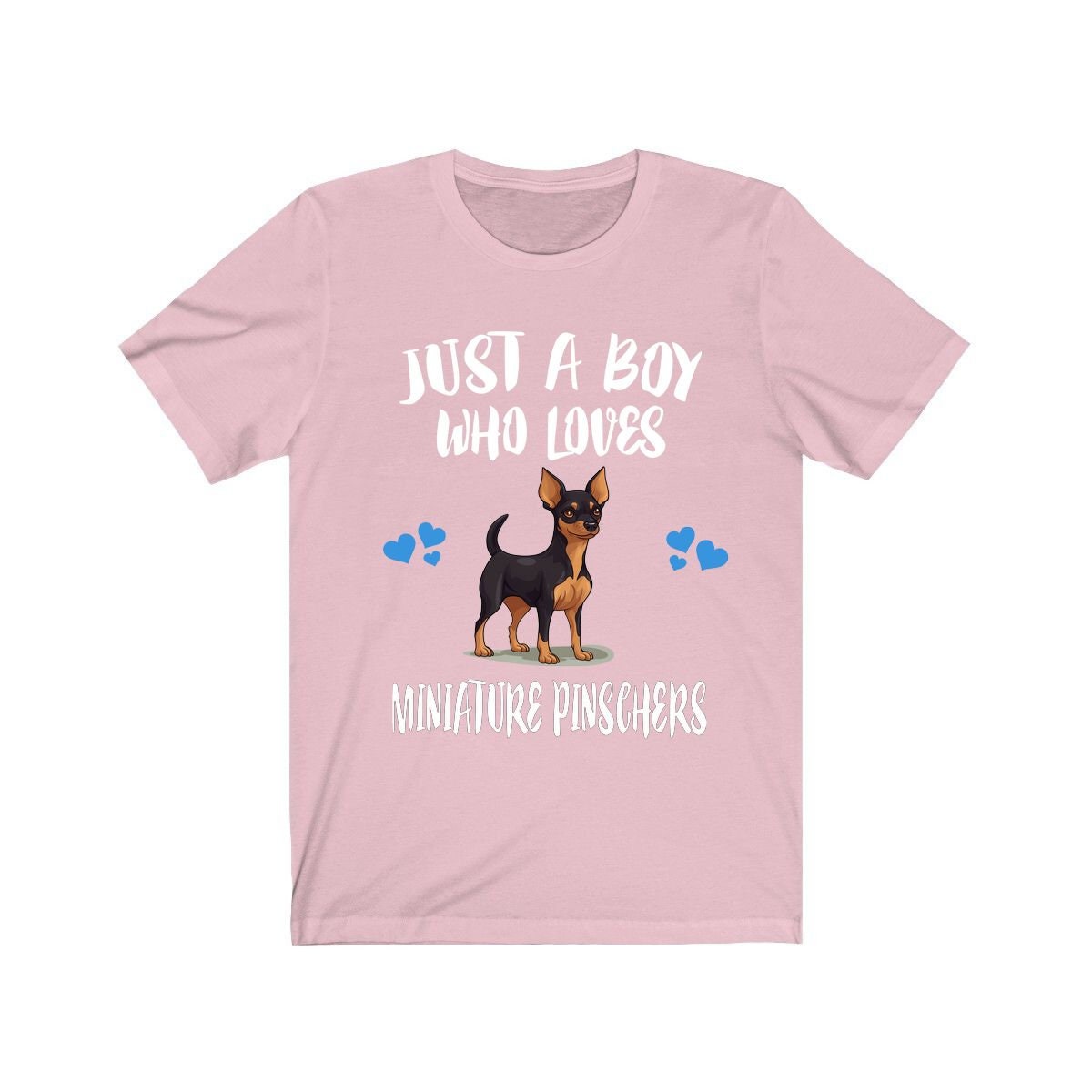Just A Boy Who Loves Miniature Pinschers Dogs Shirt, Dog Lover Shirt, Miniature Pinscher Dog, Animal Toddler Infant Kids Gift T-Shirt Image 4